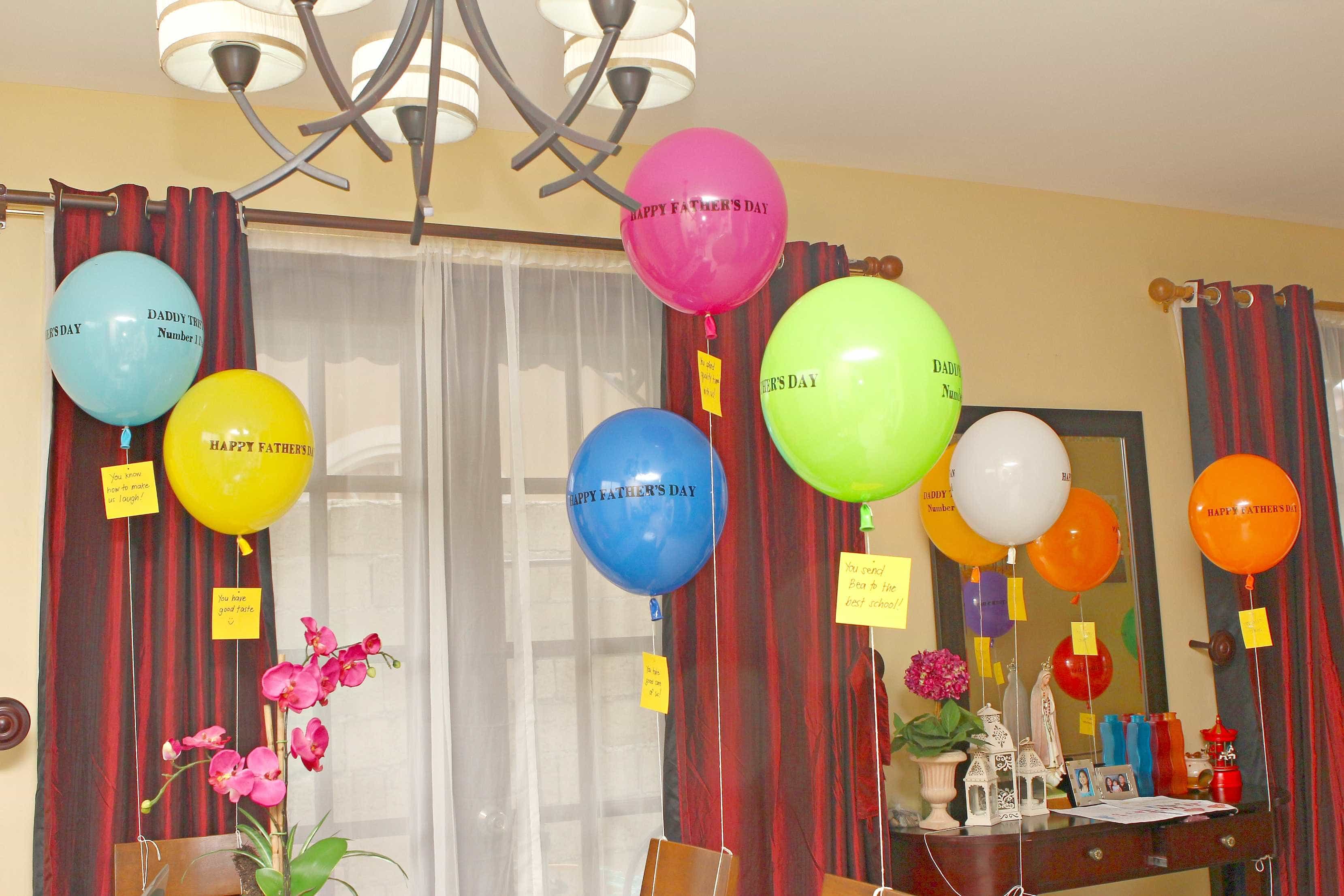 Balloons with notes